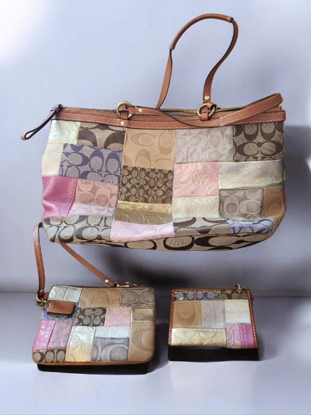 Coach Y2K Vintage Pastel Patchwork Set ■ No Offers , EUC》 Read Below 4 More!
